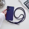 Viereckige Cross Lanyard Flüssigsilikon-Telefonhülle Soft Case