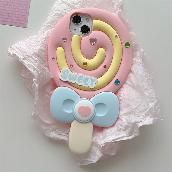 Silicone Phone Case Cute Lollipop Protective Sleeve