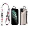 PU Lederband Schnur Geldbörse Telefon Fällen Crossbody Hals Lanyard Brieftasche Abdeckung