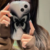 Ins Niche Dizzy Dye Black Butterfly Suitable For Ip Phone Case