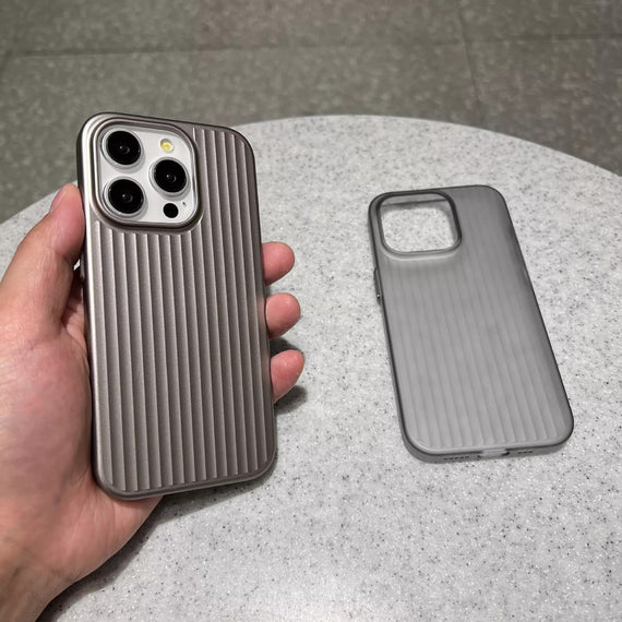Metal Corrugated Grating Skin Frosted Phone Case