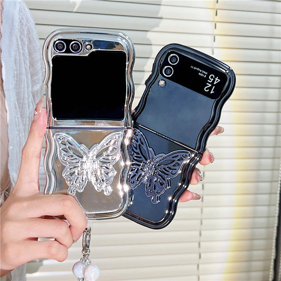 Electroplating Wave Edge Folding Soft Shell Three-dimensional Butterfly Bracket