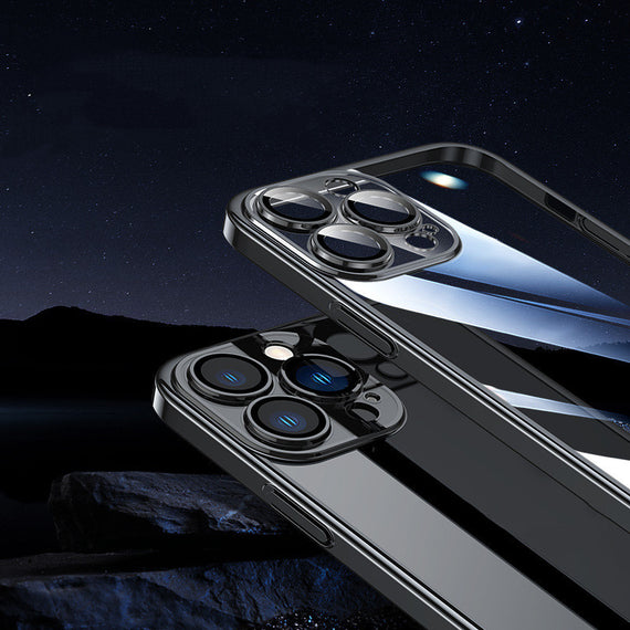 Electroplated PC Shell Dust Net With Lens Film Phone Shell