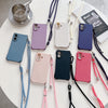Viereckige Cross Lanyard Flüssigsilikon-Telefonhülle Soft Case
