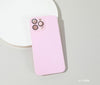 Frosted Glass Primary Color Comes With Lens Protector Phone Case