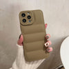 Fashion Solid Color Down Jacket Phone Case