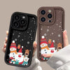 Niedliche Weihnachtsmann-Telefonhülle, mattierte, fortschrittliche Weihnachtsmusterhülle für das Telefon, stoßfeste, weiche Silikon-Telefonhülle