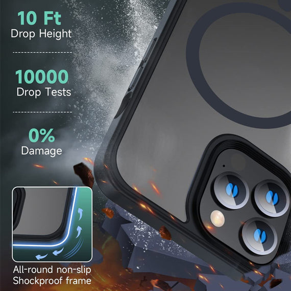 Magnetic Frosted Phone Case Drop Protection Cover