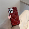 Autumn And Winter Three-dimensional Solid Color Plaid Phone Case