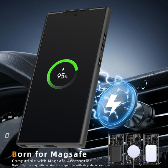 Magnetic Forged Carbon Fiber Shell Phone Case Protective Sleeve