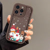 Niedliche Weihnachtsmann-Telefonhülle, mattierte, fortschrittliche Weihnachtsmusterhülle für das Telefon, stoßfeste, weiche Silikon-Telefonhülle