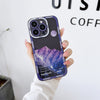 Neu Dunkel Lila Apple 14 Telefon Fall Landschaft Berggipfel