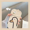 Duck Pattern Sliding Window Silicone Mobile Phone Case