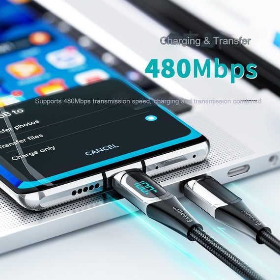 Fast Charge 100W Dual Type-c Super Fast Charge Data Cable