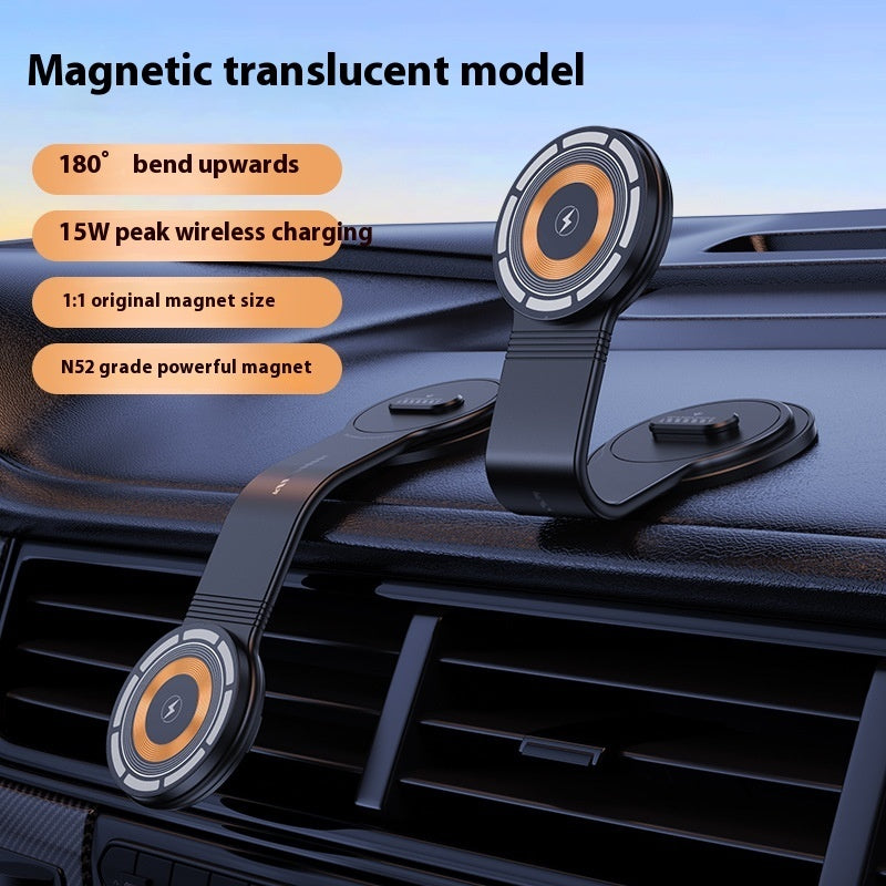 Chargeur sans fil à ventouse magnétique pliable pour tableau de bord grand écran