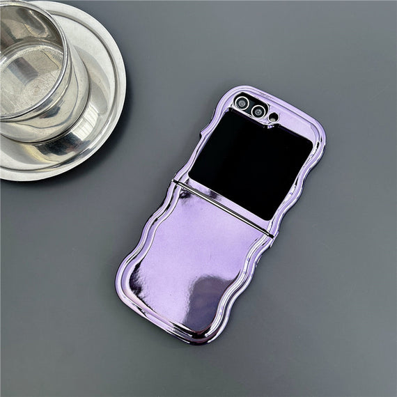 Simple Electroplating Foldable Screen Phone Case