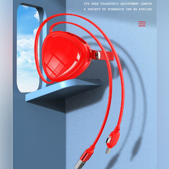 New Stretch One Drag Three Data Line Enterprise Small Gift Fast Charge Three In One Charging Line To Receive Stretch Data Line