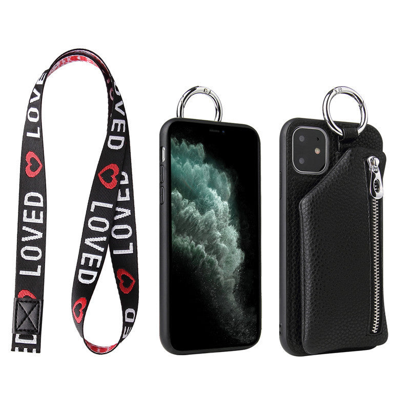 PU Lederband Schnur Geldbörse Telefon Fällen Crossbody Hals Lanyard Brieftasche Abdeckung