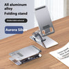 Support de téléphone portable rotatif pliable en alliage d'aluminium