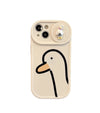 Duck Pattern Sliding Window Silicone Mobile Phone Case