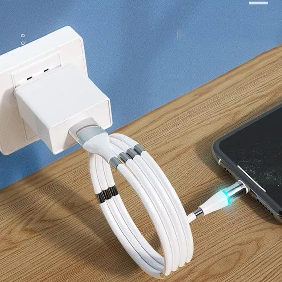 Compatible With A Pple , Fast Charging Silicone Storage Three-in-one Data Cable