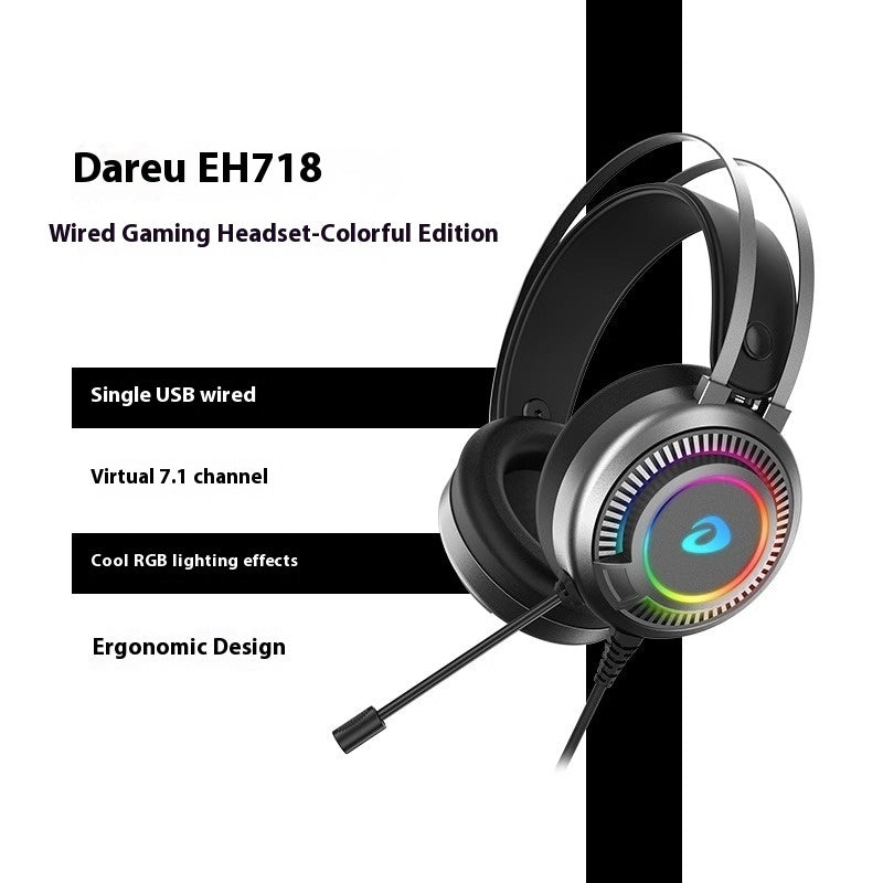 Casque de jeu électronique antibruit filaire