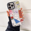 Travel Ticket Label Transparent Phone Case
